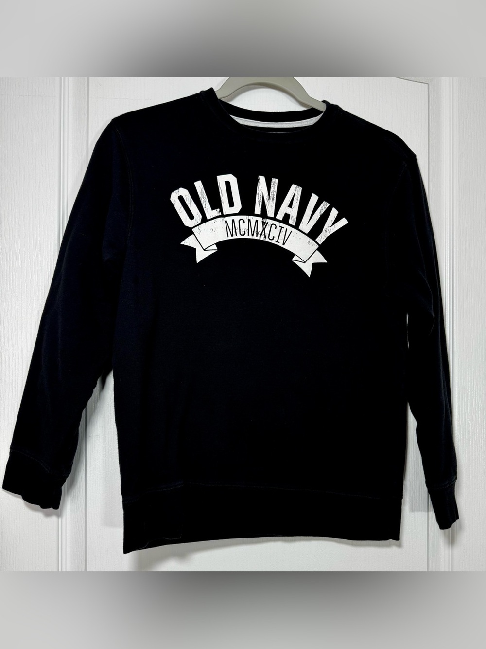 Old Navy Kid’s Black Logo Crewneck Sweater #1015
